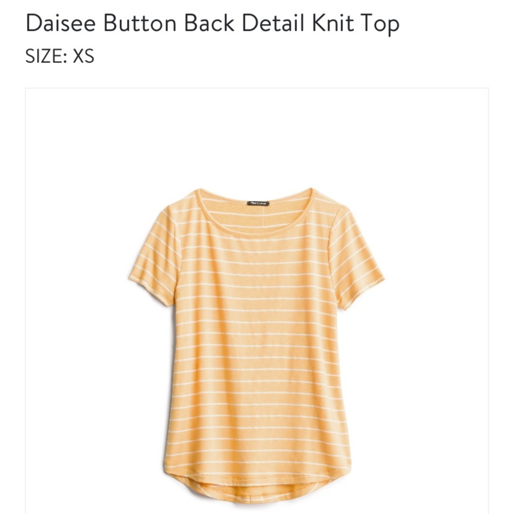 Pink Clover Stitch Fix yellow striped tee